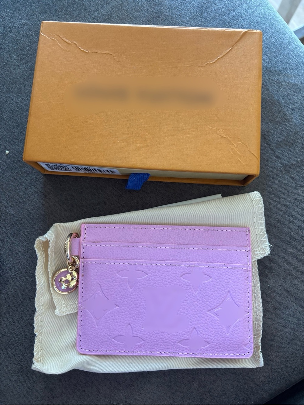 Luxury monogram pink charms Card Holder